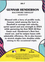 2025 Topps #SS-7 Gunnar Henderson Summer Superstars Baltimore Orioles