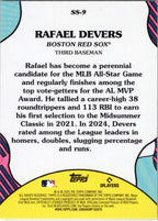 2025 Topps #SS-9 Rafael Devers Summer Superstars Boston Red Sox
