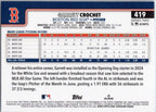 2025 Topps #419 Garrett Crochet Boston Red Sox