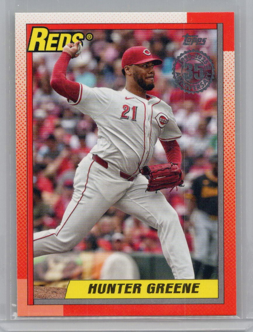 2025 Topps #90B2-6 Hunter Greene 1990 Topps Baseball 35th Anniversary (Series 2)