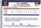 2025 Topps #632 Connor Gillispie Cleveland Guardians
