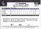 2025 Topps #597 Seth Halvorsen Colorado Rockies