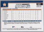 2025 Topps #522 Spencer Arrighetti Holo Foil Houston Astros