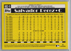 2025 Topps #90B2-19 Salvador Perez 35th Anniversary Green Crackle Foilboard #/99
