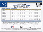 2025 Topps #377 Lucas Erceg Kansas City Royals