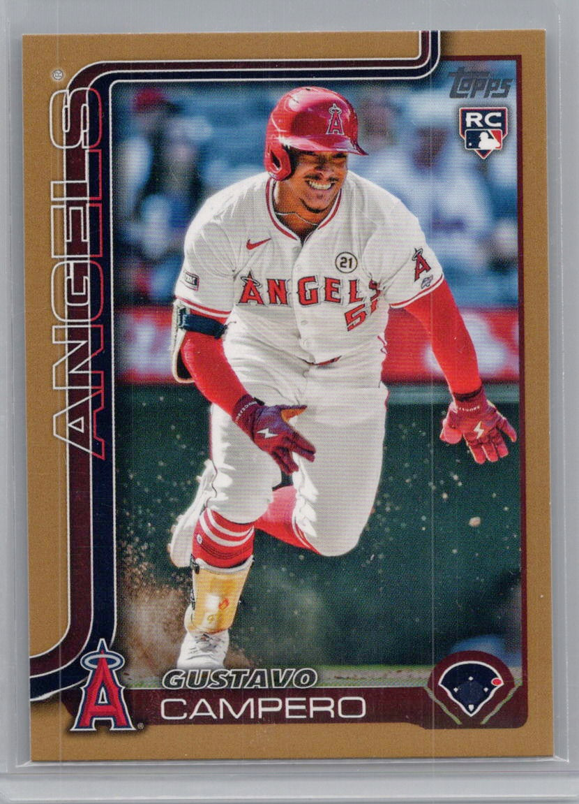 2025 Topps #387 Gustavo Campero Gold #/2025 Los Angeles Angels