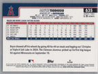 2025 Topps #635 Bryce Teodosio Rainbow Foil Los Angeles Angels