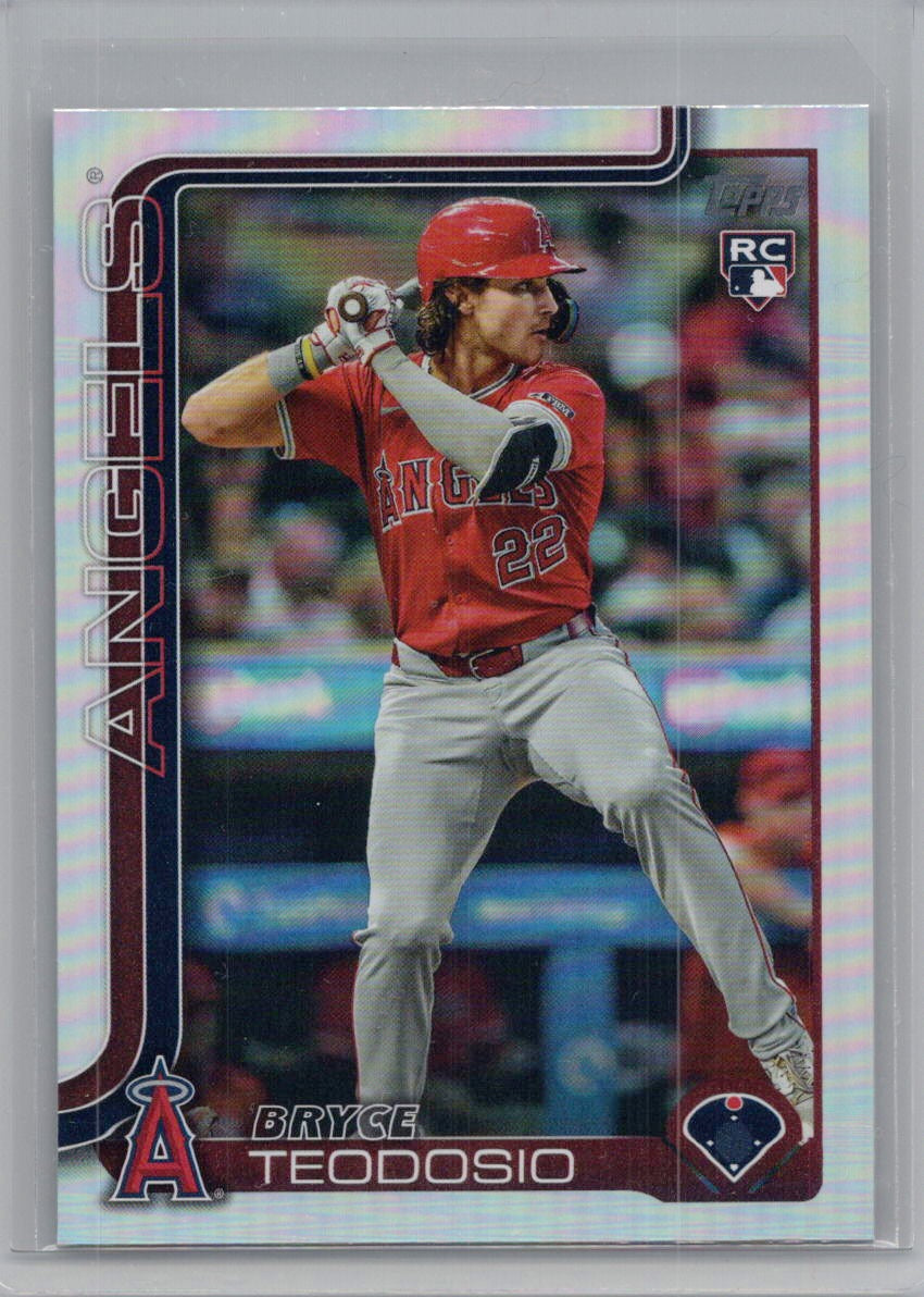 2025 Topps #635 Bryce Teodosio Rainbow Foil Los Angeles Angels