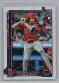 2025 Topps #635 Bryce Teodosio Rainbow Foil Los Angeles Angels