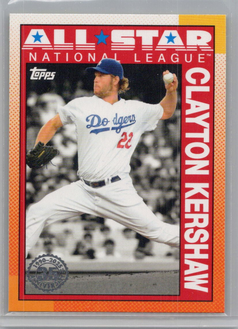 2025 Topps #90AS-27a Clayton Kershaw 1990 35th Anniversary All-Stars