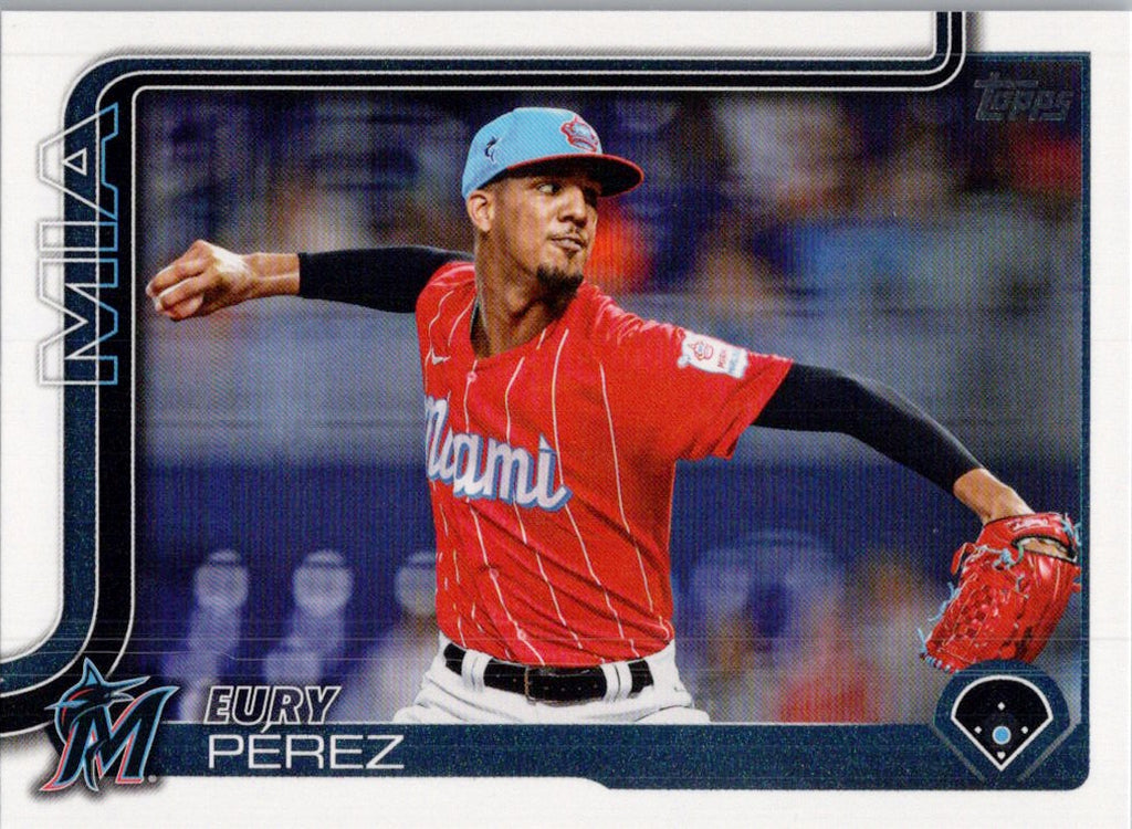 2025 Topps #487 Eury Pérez Miami Marlins