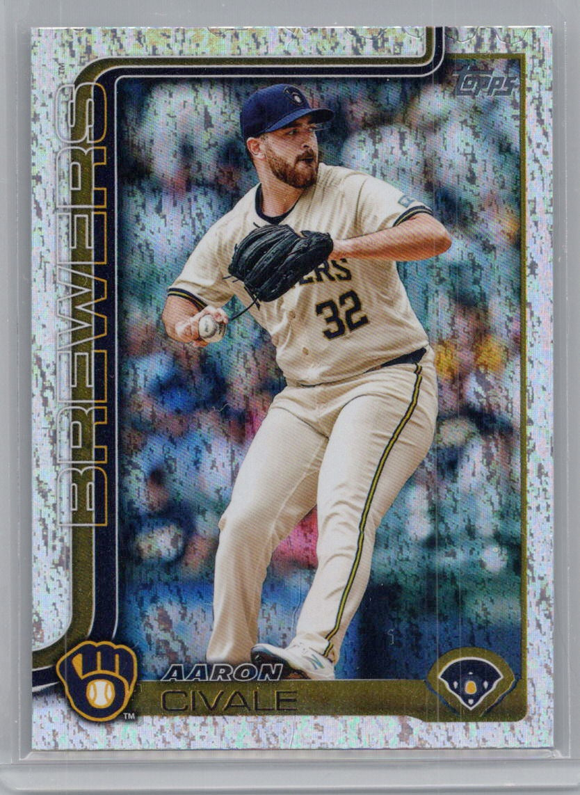 2025 Topps #648 Aaron Civale Holo Foil Milwaukee Brewers