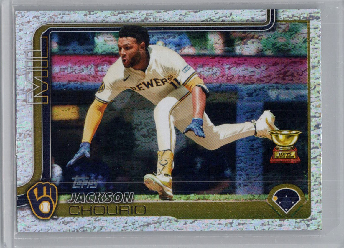 2025 Topps #376 Jackson Chourio Holo Foil Milwaukee Brewers