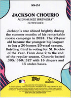 2025 Topps #SS-24 Jackson Chourio Summer Superstars Milwaukee Brewers