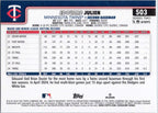 2025 Topps #503 Edouard Julien Minnesota Twins