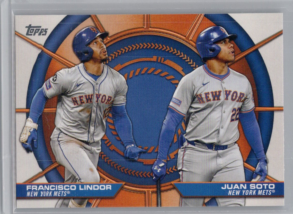 2025 Topps #DD-3 Juan Soto / Francisco Lindor Dynamic Duos New York Mets