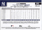 2025 Topps #392 Alex Verdugo New York Yankees