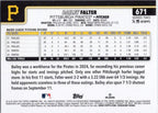 2025 Topps #671 Bailey Falter Pittsburgh Pirates