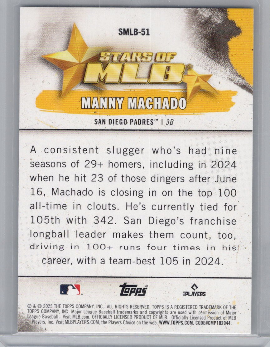 2025 Topps #SMLB-51 Manny Machado Stars of MLB San Diego Padres