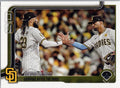 2025 Topps #389 Celly Stick: Dapping After the Dubs San Diego Padres