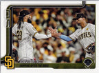 2025 Topps #389 Celly Stick: Dapping After the Dubs San Diego Padres