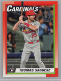 2025 Topps #90B2-30 Thomas Saggese 1990 Topps Baseball 35th Anniversary