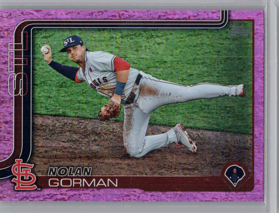 2025 Topps #510 Nolan Gorman Pink Holo Foil St. Louis Cardinals