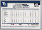 2025 Topps #678 Jonathan Aranda Gold #/2025 Tampa Bay Rays