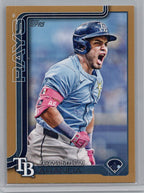 2025 Topps #678 Jonathan Aranda Gold #/2025 Tampa Bay Rays