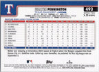 2025 Topps #493 Walter Pennington Texas Rangers