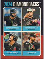 2024 Topps Heritage #75TQ-10 Gallen / Marte / Carroll / Lawlar 1975 Team Quads