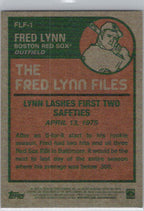2024 Topps Heritage #FLF-1 Fred Lynn The Fred Lynn Files Boston Red Sox
