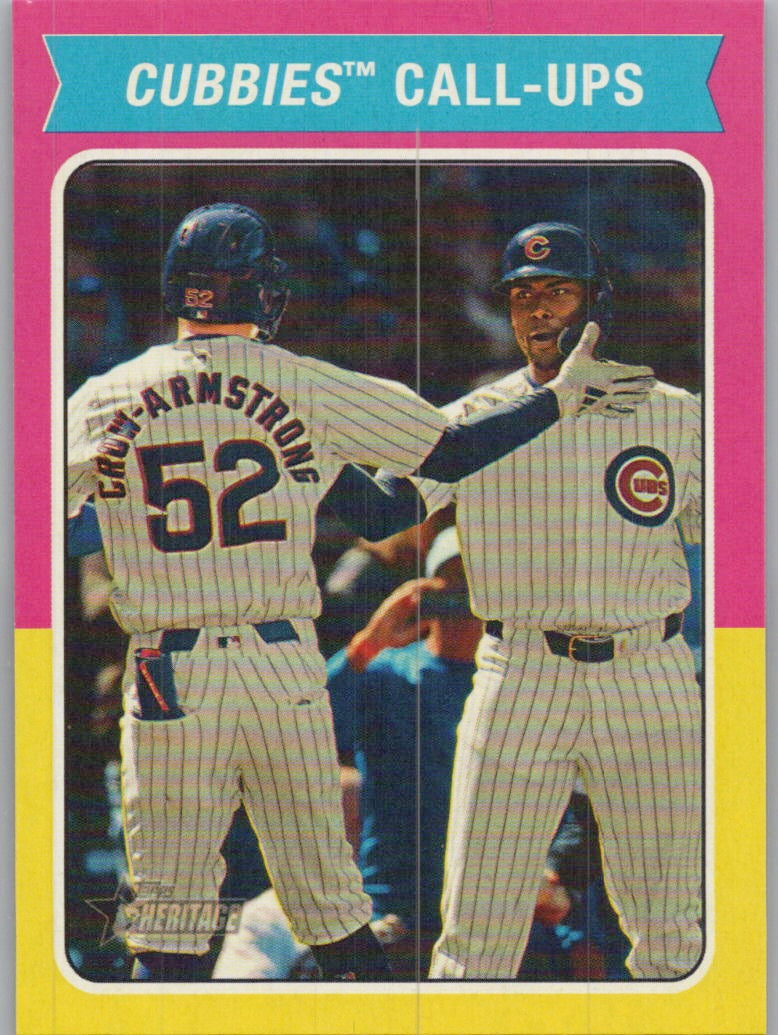 2024 Topps Heritage #CC-6 Cubbies Call-Ups (Canario/ Crow-Armstrong)