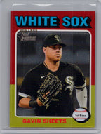 2024 Topps Heritage #694 Gavin Sheets Chrome #/699 Chicago White Sox