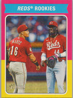 2024 Topps Heritage #CC-1 Reds Rookies (Elly De La Cruz / Noelvi Marte)