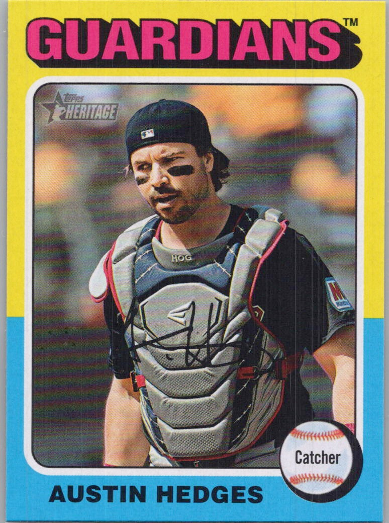 2024 Topps Heritage #510 Austin Hedges Cleveland Guardians