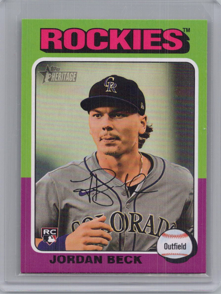 2024 Topps Heritage #717 Jordan Beck Colorado Rockies