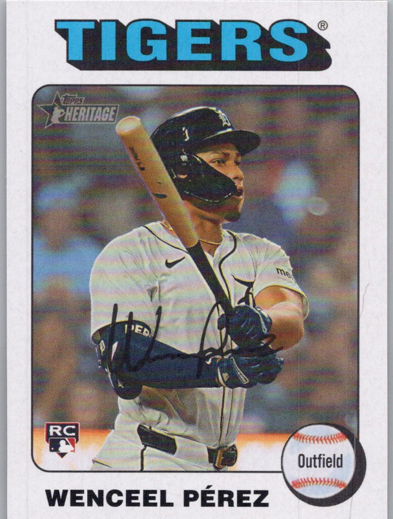 2024 Topps Heritage #698 Wenceel Pérez White Border Detroit Tigers