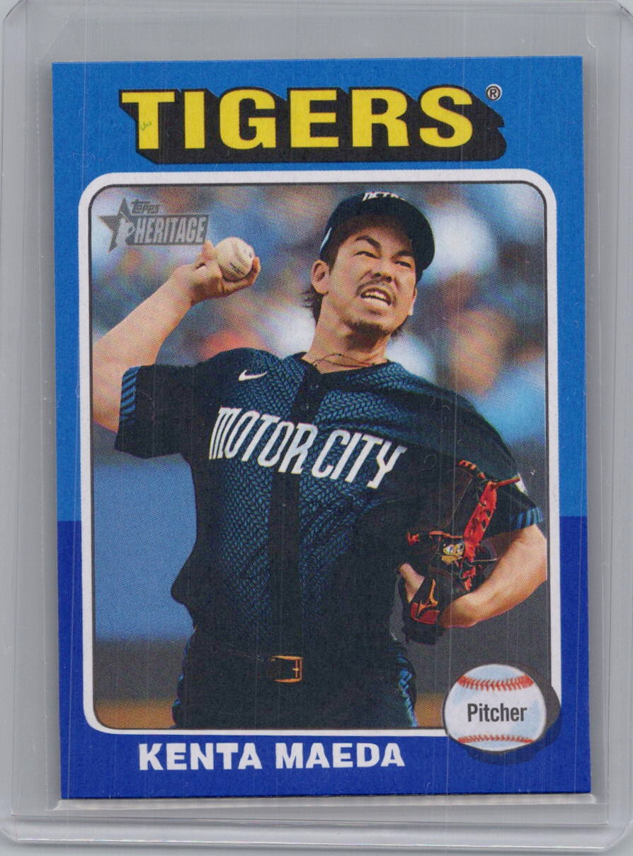 2024 Topps Heritage #544 Kenta Maeda Dark Blue Border Detroit Tigers