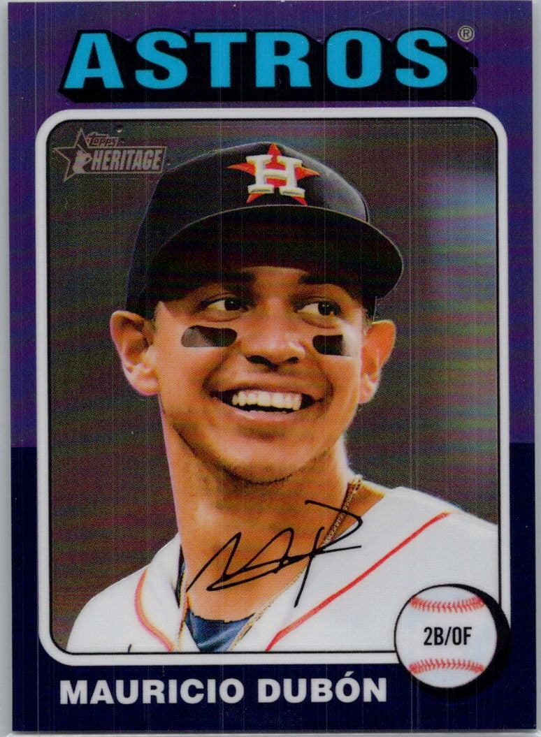 2024 Topps Heritage #17 Mauricio Dubón Chrome Purple Refractor Houston Astros