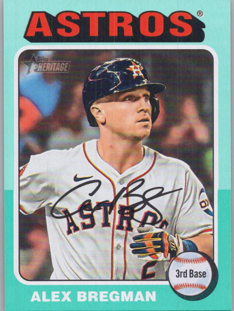 2024 Topps Heritage #571 Alex Bregman Aqua Border Houston Astros