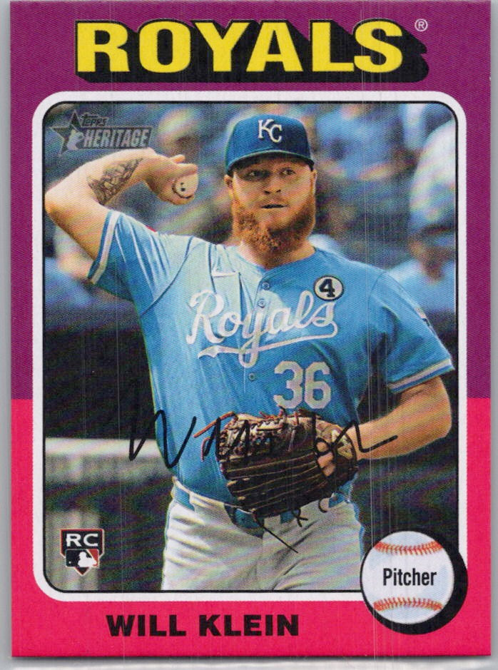 2024 Topps Heritage #723 Will Klein Mini Card