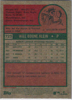 2024 Topps Heritage #723 Will Klein Kansas City Royals