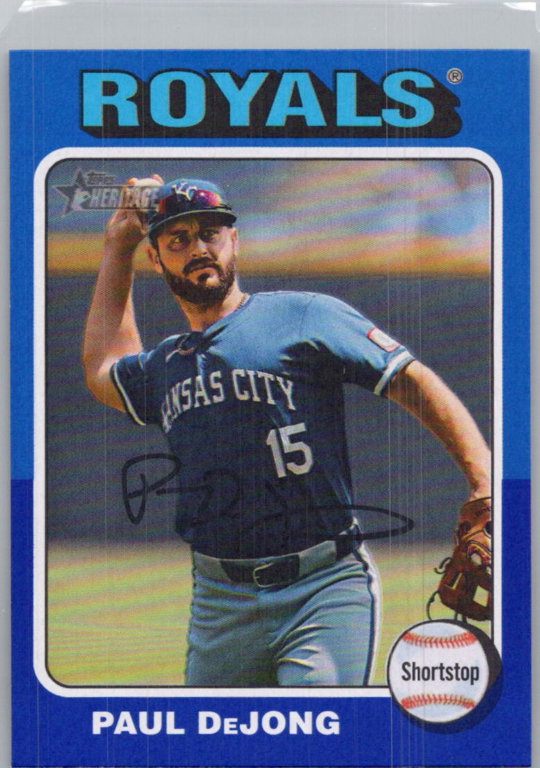 2024 Topps Heritage #540 Paul DeJong Dark Blue Border Kansas City Royals