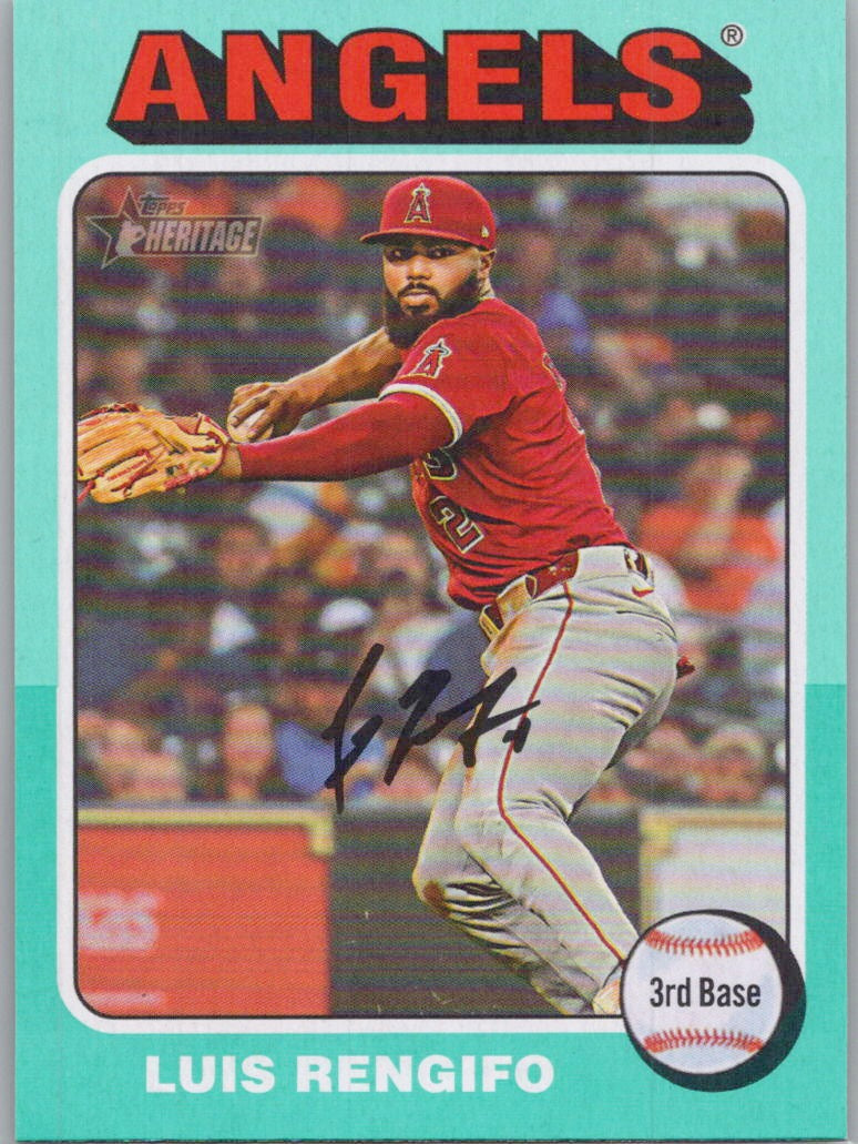 2024 Topps Heritage #665 Luis Rengifo Aqua Border Los Angeles Angels