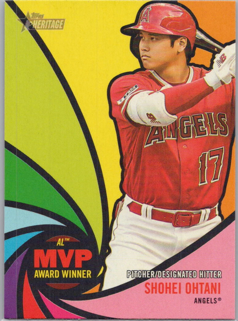 2024 Topps Heritage #AW-1 Shohei Ohtani Award Winners Los Angeles Angels