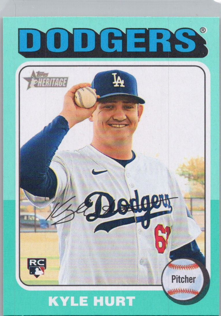 2024 Topps Heritage #609 Kyle Hurt Aqua Border Los Angeles Dodgers