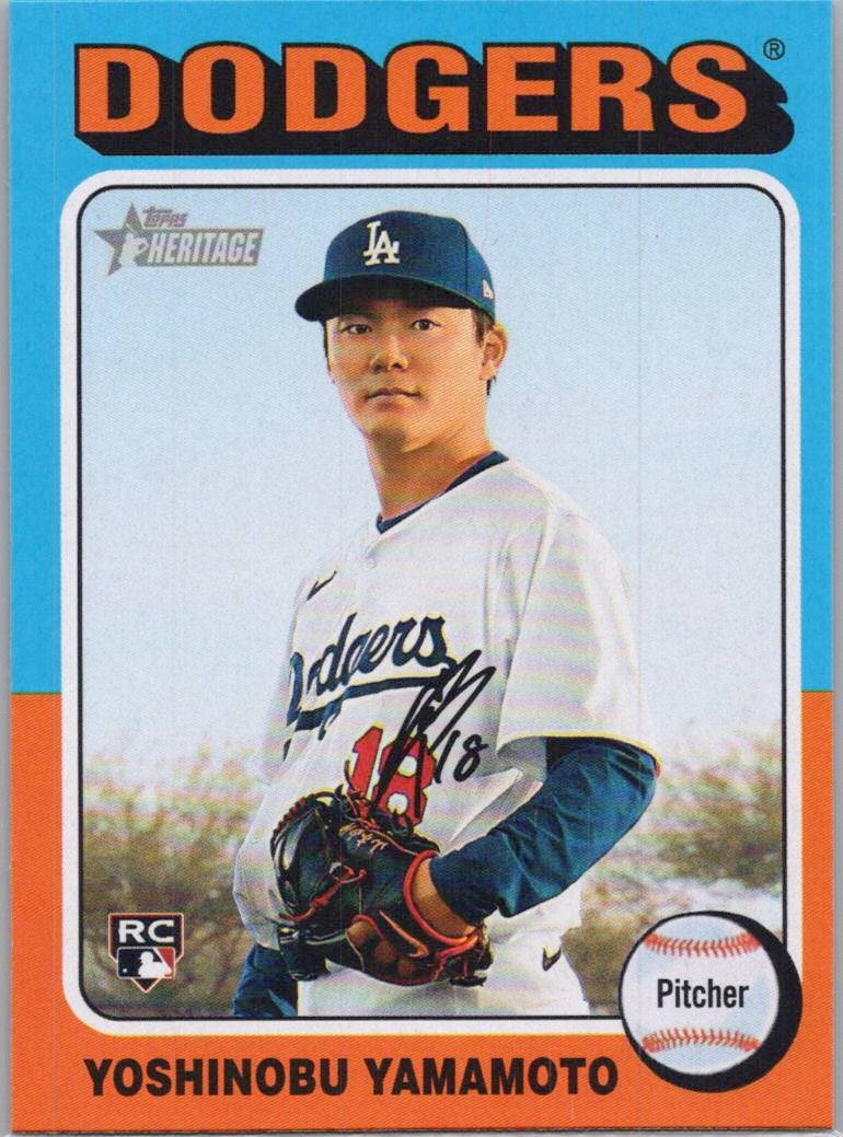 2024 Topps Heritage #553 Yoshinobu Yamamoto Los Angeles Dodgers