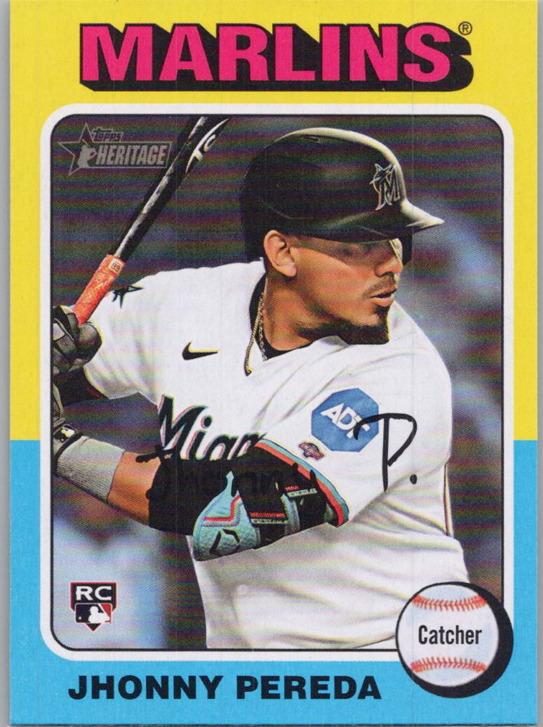 2024 Topps Heritage #719 Jhonny Pereda Miami Marlins