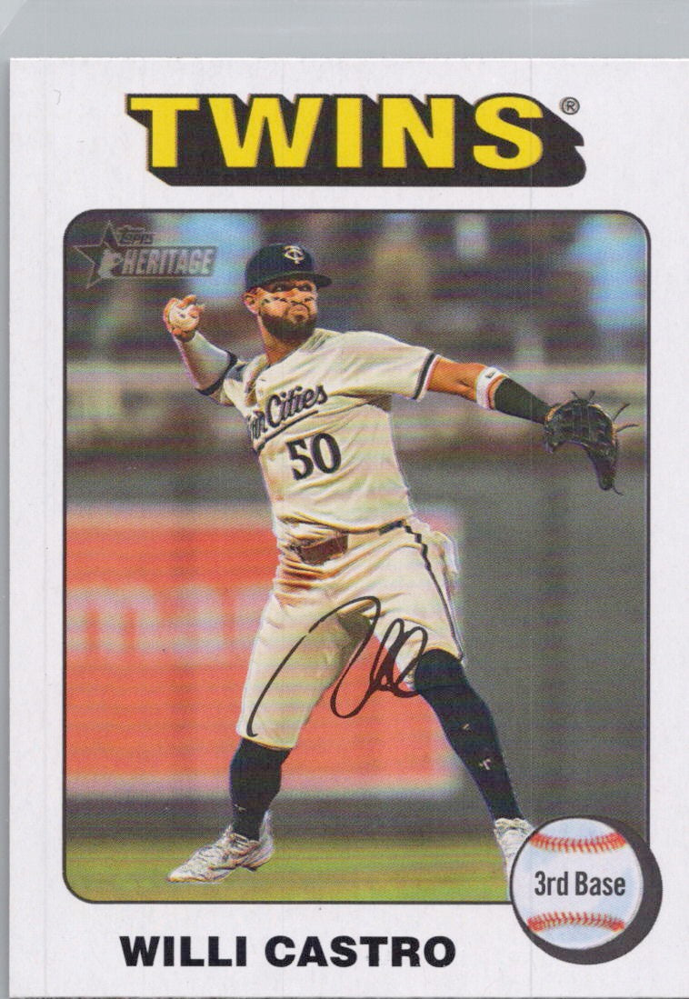 2024 Topps Heritage #608 Willi Castro White Border Minnesota Twins